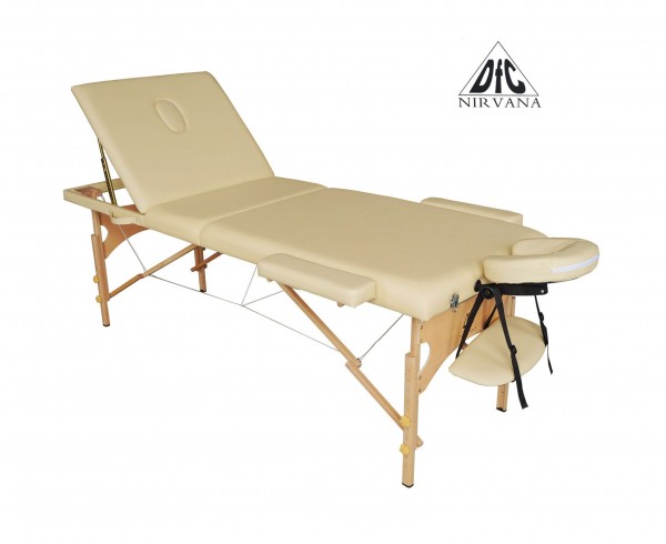 Массажный стол DFC NIRVANA, Relax Pro , дерев. ножки, цвет бежевый (Beige)