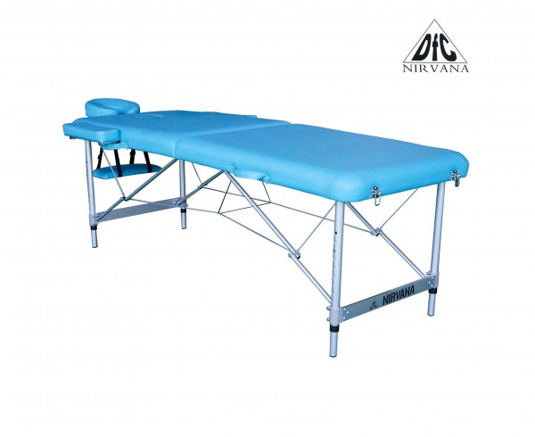 Массажный стол DFC NIRVANA, Elegant LUXE, 186х70х4 см, алюм. ножки, цвет св.голубой (Lt.Blue)