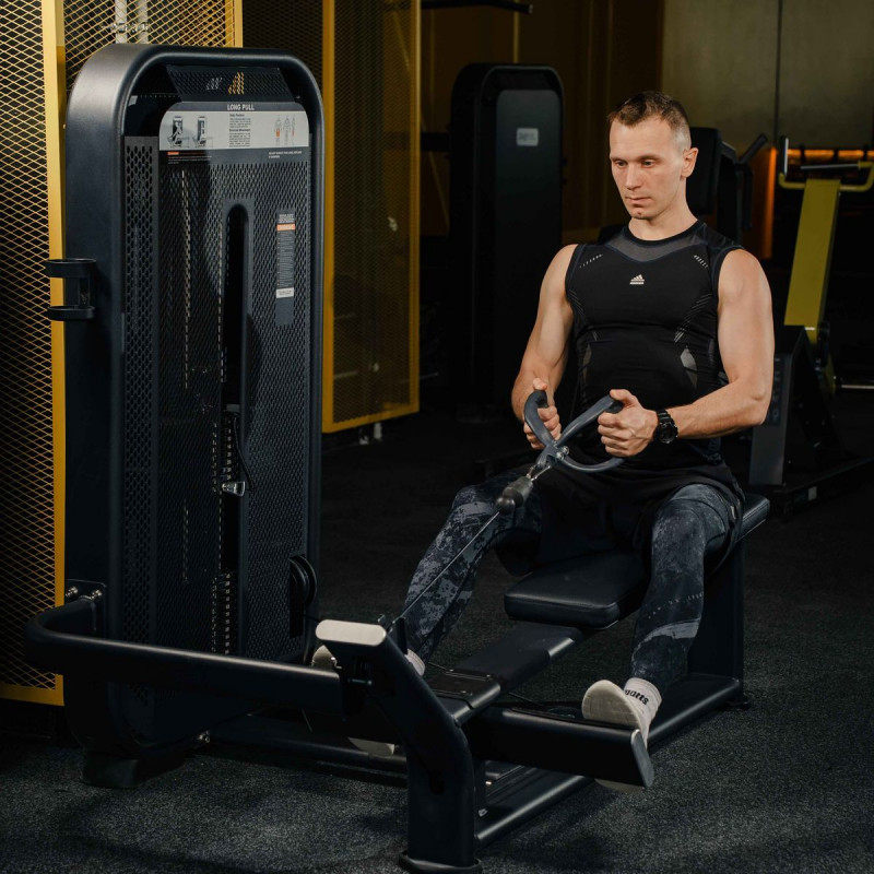 Гребная тяга. Горизонтальный блок. DHZ E7033 (Стек 110 кг)