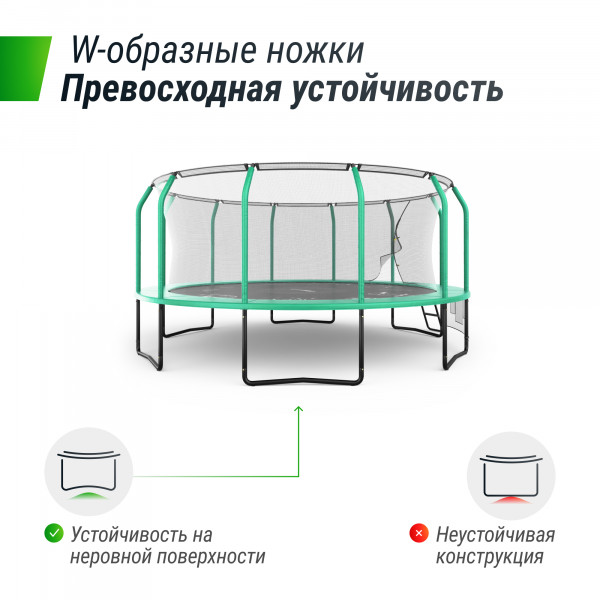Батут UNIX line SUPREME GAME 16 ft (green)