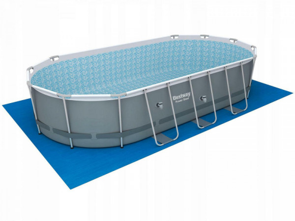 Каркасный бассейн Bestway Power Steel 549х274х122см, 13430л, фил.-насос 5678л/ч, лестница, тент, попл.-доз.