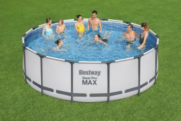 Каркасный бассейн Bestway Steel Pro Max 427х122см, 15232л, фил.-насос 3028л/ч, лестница, тент