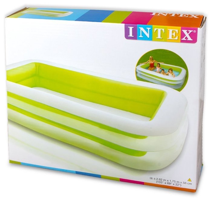 Детский надувной бассейн Intex 262х175х56см "Ванна" 770л, от 6 лет