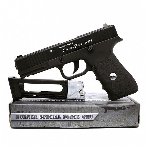 Пистолет пневматический Borner W119 (Glock 17) 4,5 мм