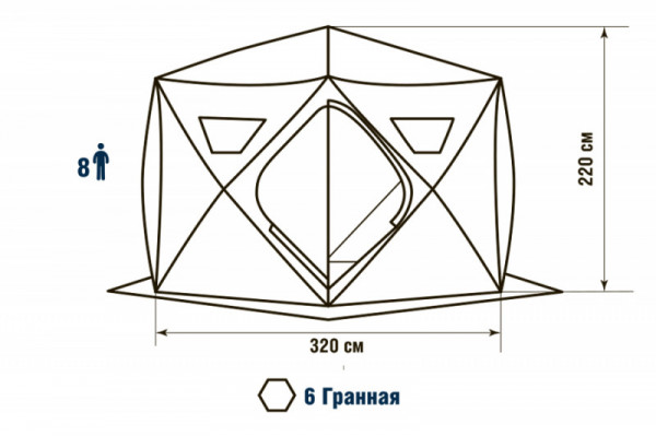 Палатка HIGASHI Camo Sota