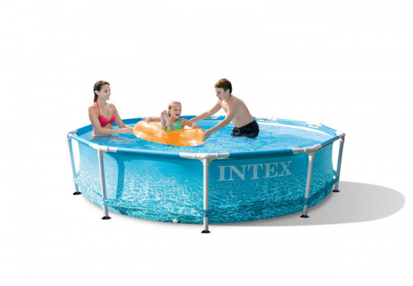 Каркасный бассейн Intex Metal Frame 305х76см "Beachside", 4485л, фил-насос 2006 л/ч