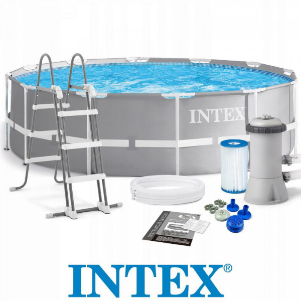 Каркасный бассейн Intex Prism Frame 366х99см, 8592л, фил.-насос 2006л/ч, лестница
