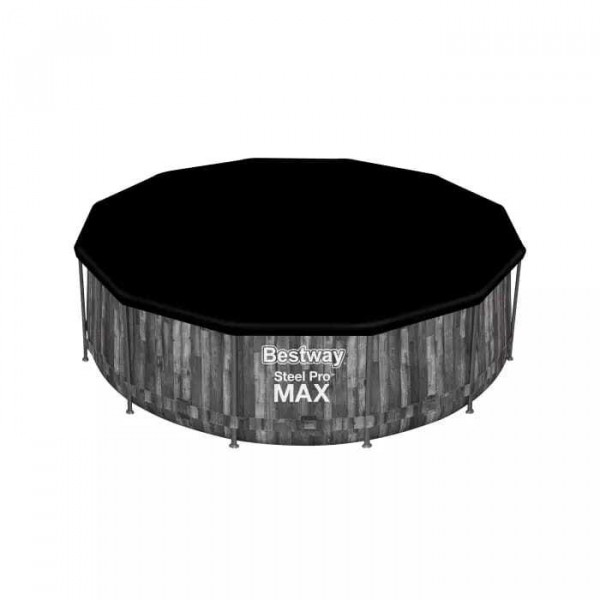 Каркасный бассейн Bestway Steel Pro Max 366х122см, 10250л, с навесом, фил.-насос 2006л/ч, лестница, тент