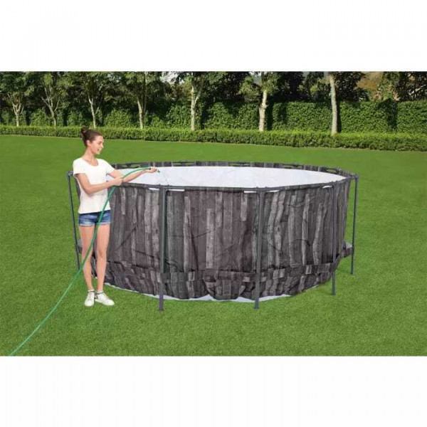 Каркасный бассейн Bestway Steel Pro Max 366х122см, 10250л, с навесом, фил.-насос 2006л/ч, лестница, тент