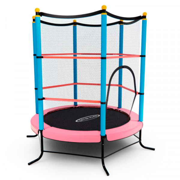Батут DFC SMRKIDS 55 дюймов с сеткой PINK