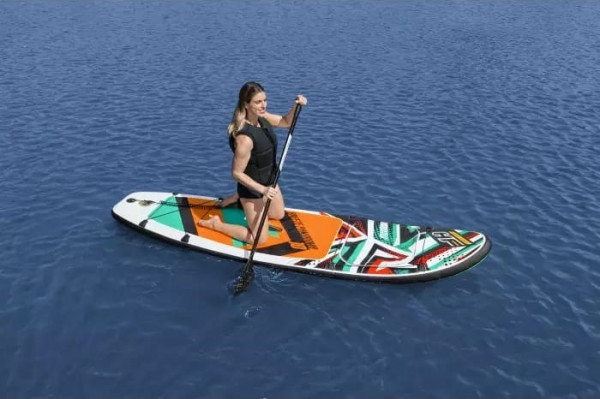 SUP-доска "Breeze Panorama" 305x84x12см, насос, весло, лиш, ремнабор, сумка, до 110кг