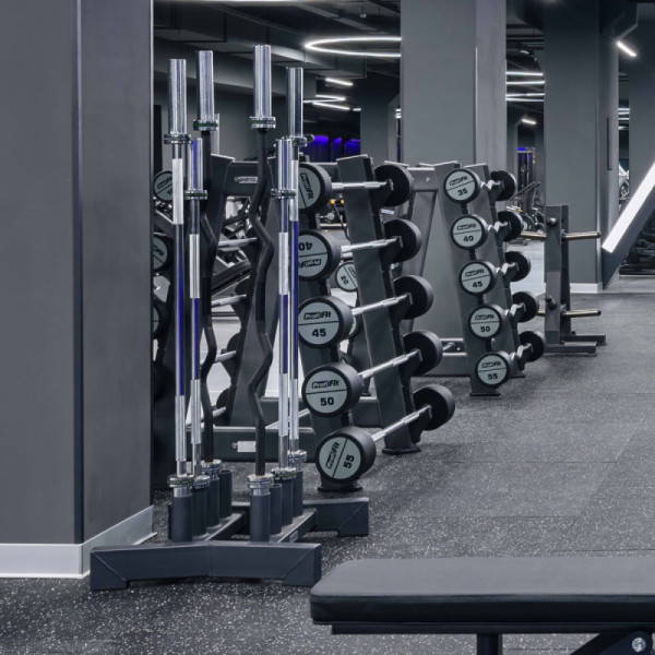 Набор изогнутых полиуретановых штанг (шаг 5 кг, 5 шт) 35-55 кг PROFI-FIT