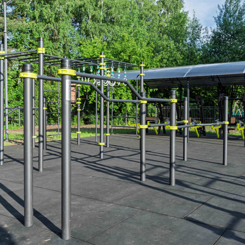 Плитка резиновая (черный Грунт) 1000x1000x30 мм PROFI-FIT