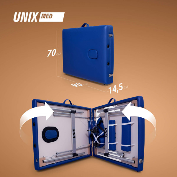 Массажный стол UNIX Master 2 Section Blue